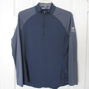 adidas Womens L/S "Walla Walla C.C." Blue Stretch 1/4 Zip Golf Sweater NWOT - M
